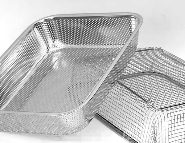 What processes are required to make stainless steel mesh baskets